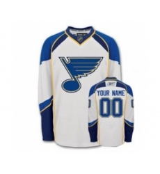 St. Louis Blues Customized White NHL Jersey