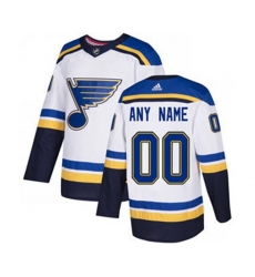 St. Louis Blues Customized White Road Hockey NHL Jersey
