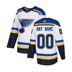 St. Louis Blues Customized White Road Hockey NHL Jersey
