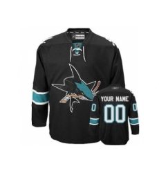 San Jose Sharks Customized Jersey Black third man hockey