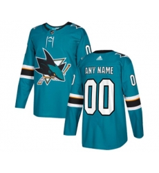 San Jose Sharks Customized Premier Teal Green Home NHL Jersey
