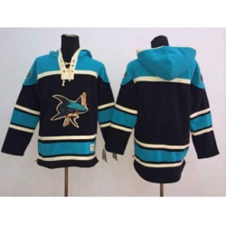 San Jose Sharks Blank Black-green [pullover hooded sweatshirt]