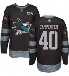 San Jose Sharks #40 Ryan Carpenter Premier Black 1917-2017 100th Anniversary NHL Jersey