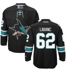 San Jose Sharks #62 Kevin Labanc Premier Black Third NHL Jersey