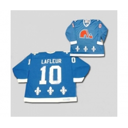 Quebec Nordiques #10 Guy Lafleur Stitched CCM Throwback blue NHL Jersey