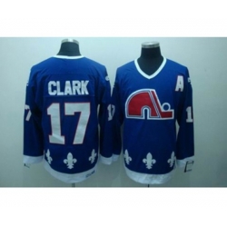 Quebec Nordiques #17 Wendel Clark Stitched CCM Throwback blue NHL Jersey