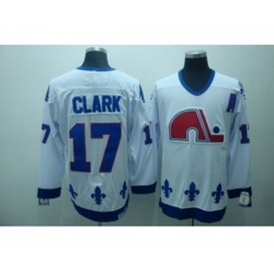 Quebec Nordiques #17 Wendel Clark Stitched CCM Throwback white NHL Jersey