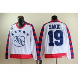 Quebec Nordiques #19 Joe Sakic White All Star CCM Throwback 75TH Stitched NHL Jersey