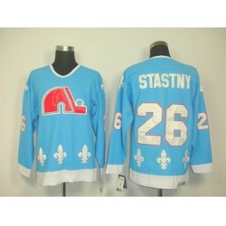 Quebec Nordiques #26 Peter Stastny Light Blue CCM Throwback Stitched NHL Jersey