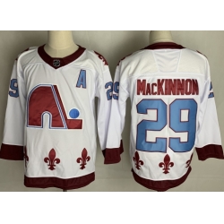 Quebec Nordiques #29 Nathan MacKinnon White 2020-21 Special Edition Breakaway Player Jersey