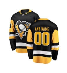 Pittsburgh Penguins Customized Fanatics Branded Black Home Breakaway NHL Jersey