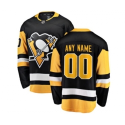 Pittsburgh Penguins Customized Fanatics Branded Black Home Breakaway NHL Jersey