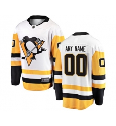 Pittsburgh Penguins Customized Fanatics Branded White Away Breakaway NHL Jersey