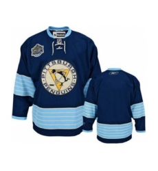 pittsburgh penguins customized jersey dark blue winter classic man hockey