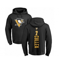 NHL Adidas Pittsburgh Penguins #7 Matt Cullen Black Backer Pullover Hoodie