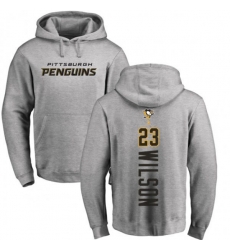 Pittsburgh Penguins #23 Scott Wilson Ash Backer Pullover Hoodie
