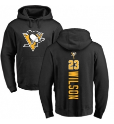 Pittsburgh Penguins #23 Scott Wilson Black Backer Pullover Hoodie