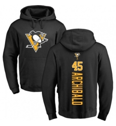 Pittsburgh Penguins #45 Josh Archibald Black Backer Pullover Hoodie