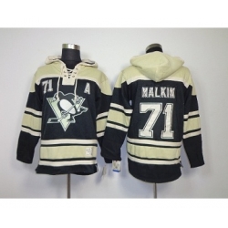 Pittsburgh Penguins #71 Evgeni Malkin black-cream[pullover hooded sweatshirt patch A]