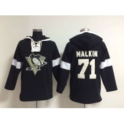 Pittsburgh Penguins #71 Evgeni Malkin black-white[pullover hooded sweatshirt]