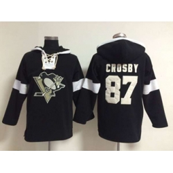 Pittsburgh Penguins #87 Sidney Crosby black-white[pullover hooded sweatshirt]