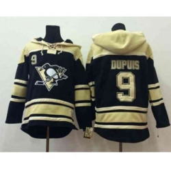 Pittsburgh Penguins #9 Pascal Dupuis Cream-black[pullover hooded sweatshirt]