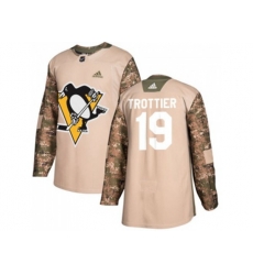 Adidas Pittsburgh Penguins #19 Bryan Trottier Camo Authentic 2017 Veterans Day Stitched NHL Jersey