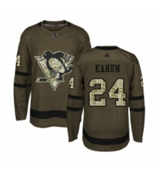 Pittsburgh Penguins #24 Dominik Kahun Authentic Green Salute to Service Hockey Jersey