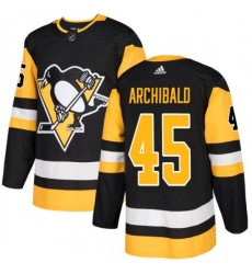 Pittsburgh Penguins #45 Josh Archibald Premier Black Home NHL Jersey