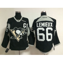Pittsburgh Penguins #66 Mario Lemieux black NHL jerseys
