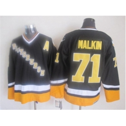 Pittsburgh Penguins #71 Evgeni Malkin black-yellow jerseys