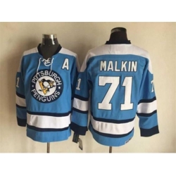 Pittsburgh Penguins #71 Malkin Throwback blue NHL jerseys