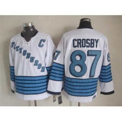 Pittsburgh Penguins #87 Sidney Crosby Throwback white NHL jerseys