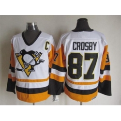 Pittsburgh Penguins #87 Sidney Crosby Throwback white-yellow jerseys