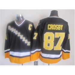 Pittsburgh Penguins #87 Sidney Crosby black-yellow NHL jerseys