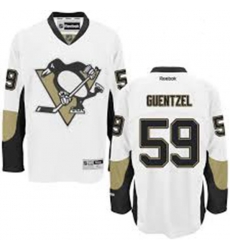 Reebok Pittsburgh Penguins #59 Jake guentzel Authentic White Away NHL Jersey