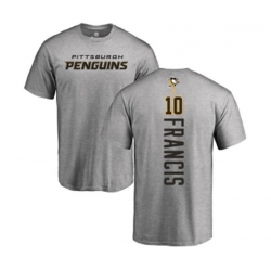 NHL Adidas Pittsburgh Penguins #10 Ron Francis Ash Backer T-Shirt NHL Adidas Pittsburgh Penguins #10 Ron Francis Ash Backer T-Shirt