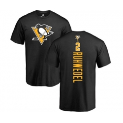 NHL Adidas Pittsburgh Penguins #2 Chad Ruhwedel Black Backer T-Shirt NHL Adidas Pittsburgh Penguins #2 Chad Ruhwedel Black Backer T-Shirt