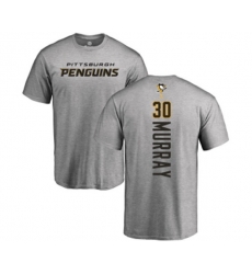 NHL Adidas Pittsburgh Penguins #30 Matt Murray Ash Backer T-Shirt