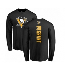 NHL Adidas Pittsburgh Penguins #38 Derek Grant Black Backer Long Sleeve T-Shirt
