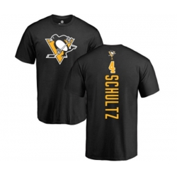 NHL Adidas Pittsburgh Penguins #4 Justin Schultz Black Backer T-Shirt NHL Adidas Pittsburgh Penguins #4 Justin Schultz Black Backer T-Shirt