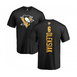 NHL Adidas Pittsburgh Penguins #6 Jamie Oleksiak Black Backer T-Shirt NHL Adidas Pittsburgh Penguins #6 Jamie Oleksiak Black Backer T-Shirt