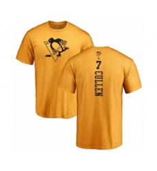 NHL Adidas Pittsburgh Penguins #7 Matt Cullen Gold One Color Backer T-Shirt