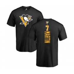 NHL Adidas Pittsburgh Penguins #7 Paul Martin Black Backer T-Shirt NHL Adidas Pittsburgh Penguins #7 Paul Martin Black Backer T-Shirt