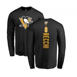 NHL Adidas Pittsburgh Penguins #8 Mark Recchi Black Backer Long Sleeve T-Shirt NHL Adidas Pittsburgh Penguins #8 Mark Recchi Black Backer Long Sleeve T-Shirt