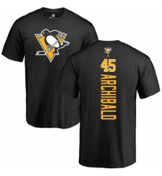Pittsburgh Penguins #45 Josh Archibald Black Backer T-Shirt