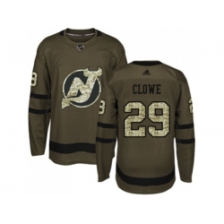 New Jersey Devils #29 Ryane Clowe Green Salute to Service Stitched NHL Jersey