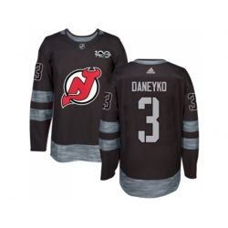 New Jersey Devils #3 Ken Daneyko Black 1917-2017 100th Anniversary Stitched NHL Jersey