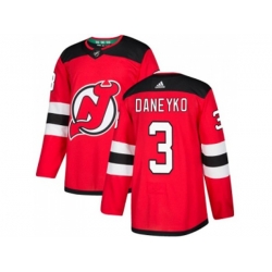 New Jersey Devils #3 Ken Daneyko Red Home Authentic Stitched NHL Jersey