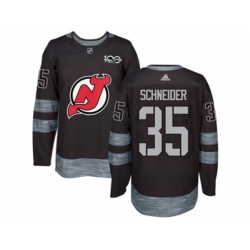 New Jersey Devils #35 Cory Schneider Black 1917-2017 100th Anniversary Stitched NHL Jersey